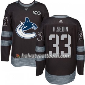 Miesten NHL Vancouver Canucks Pelipaita Henrik Sedin 33 1917-2017 100th Anniversary Adidas Musta Authentic